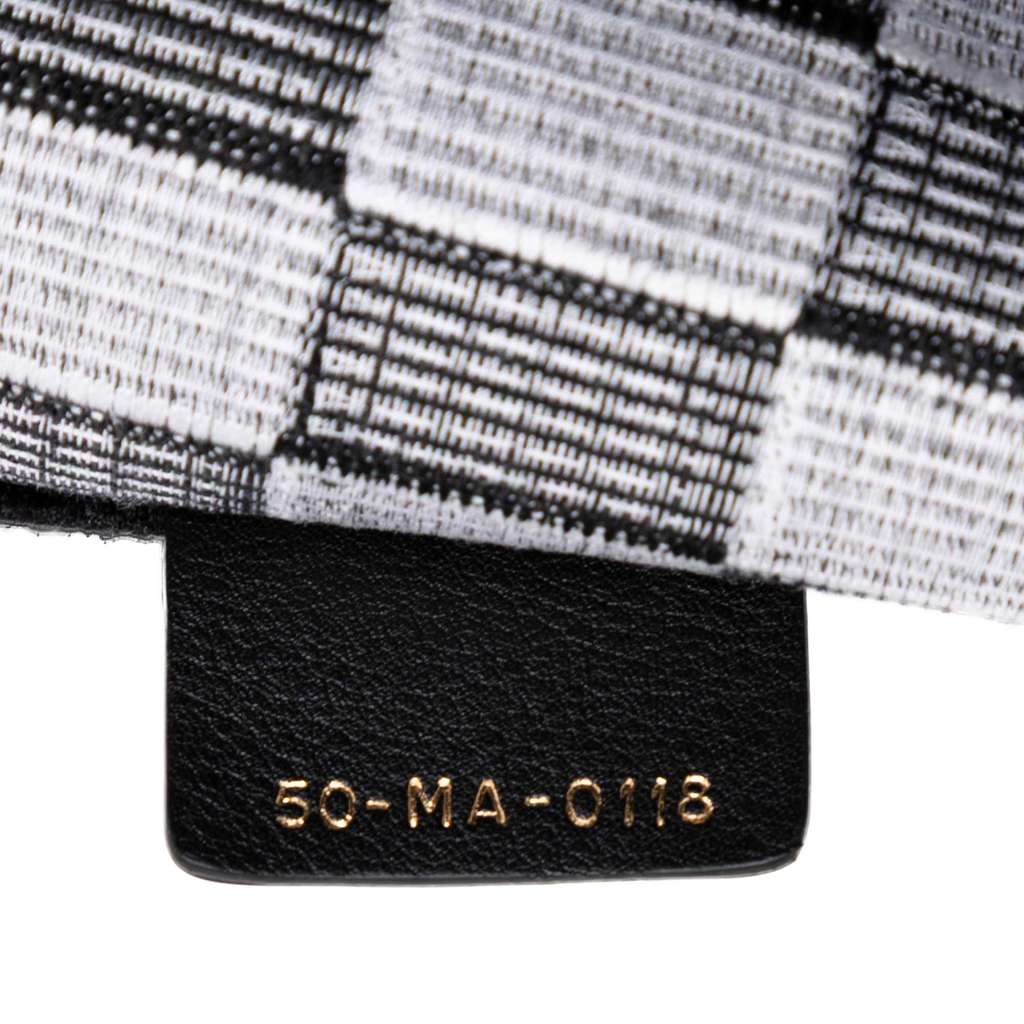 Dior Large Embroidered Canvas Checkered Book Tote - Detail 1