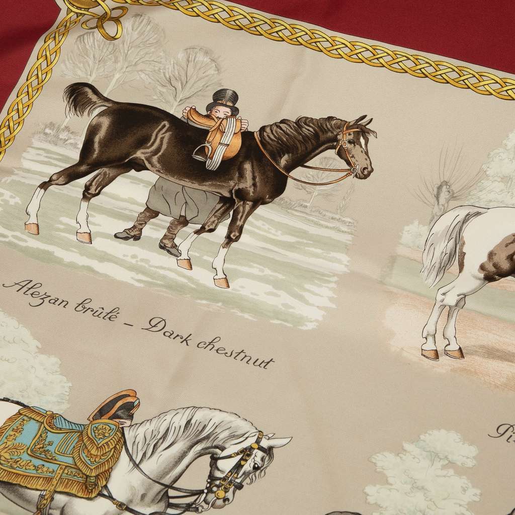 Hermès Les Robes Silk Scarf - Side view