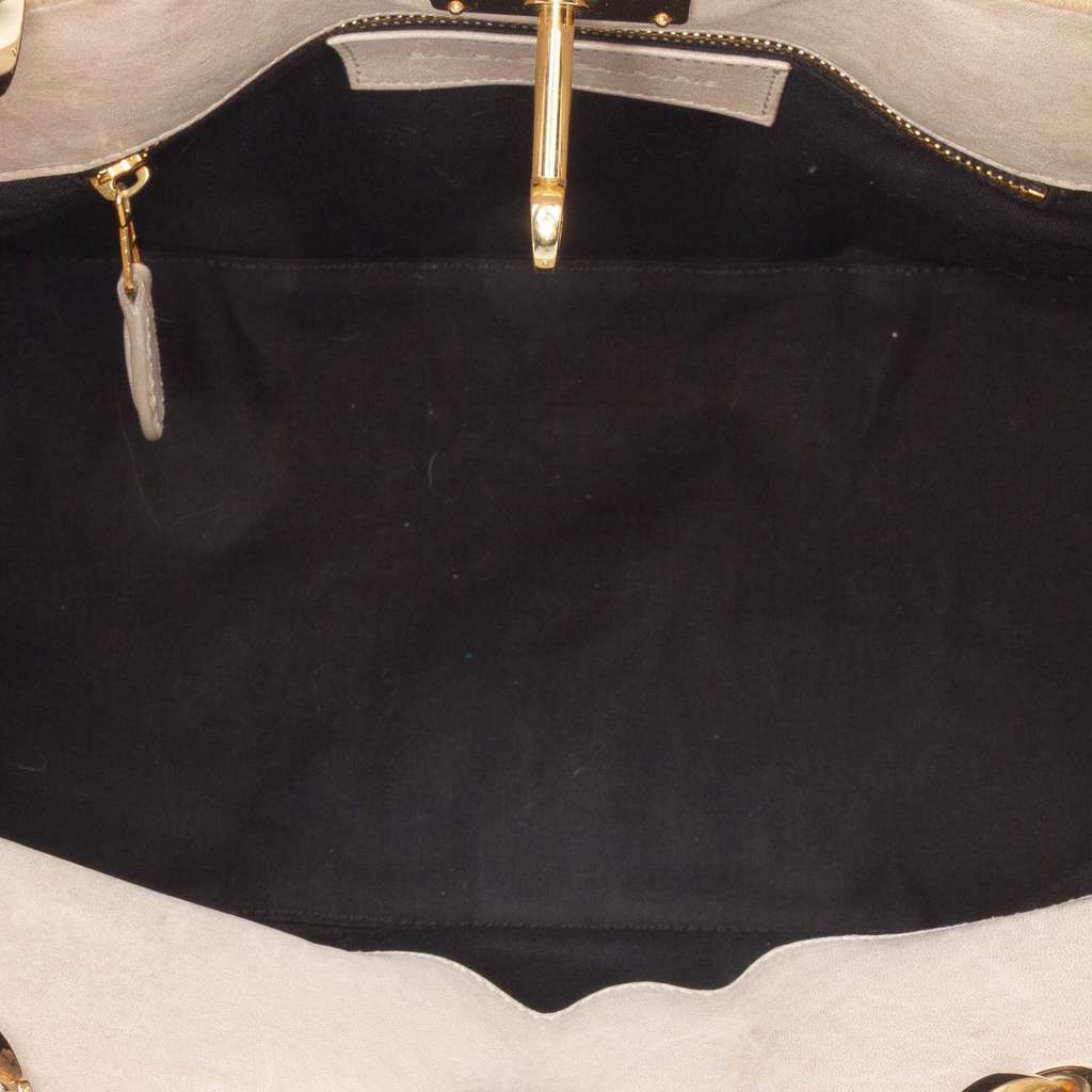 Balenciaga Patent Trimmed Lambskin Lune Satchel - 4