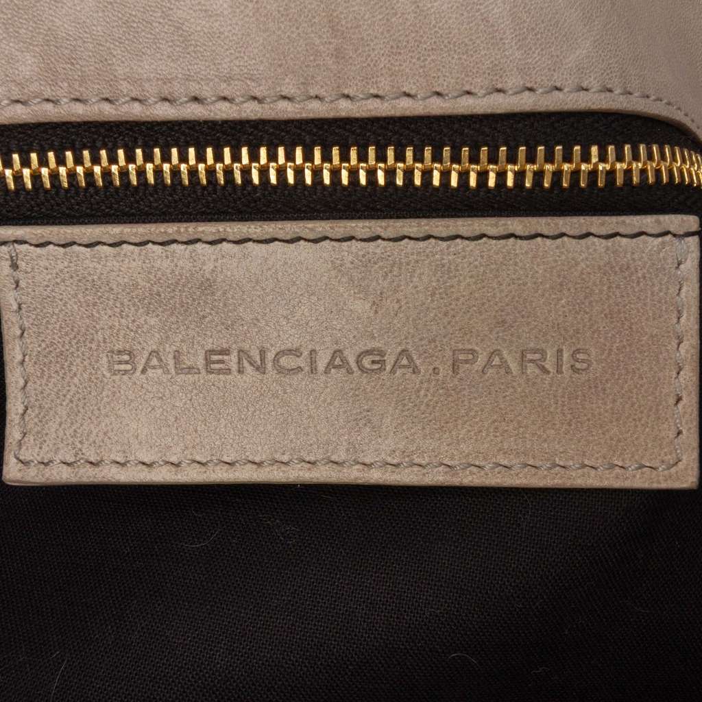 Balenciaga Patent Trimmed Lambskin Lune Satchel - 5