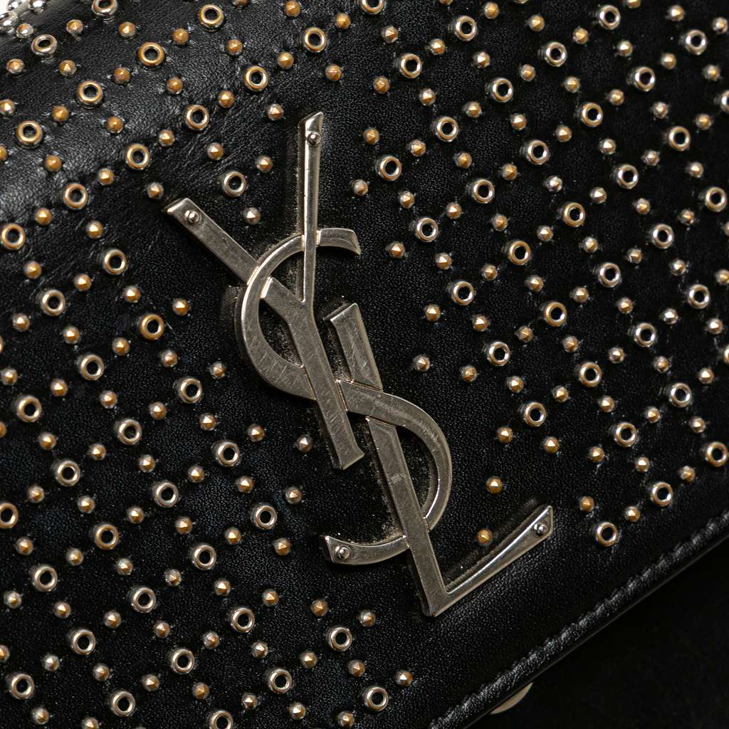 Saint Laurent Medium Studded Calfskin Monogram Sunset Crossbody - Image 10