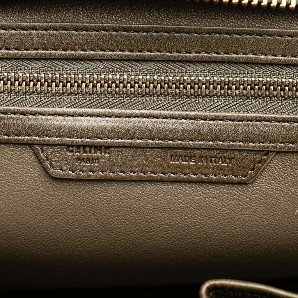 Celine Micro Tricolor Leather Luggage Tote - Detail 1