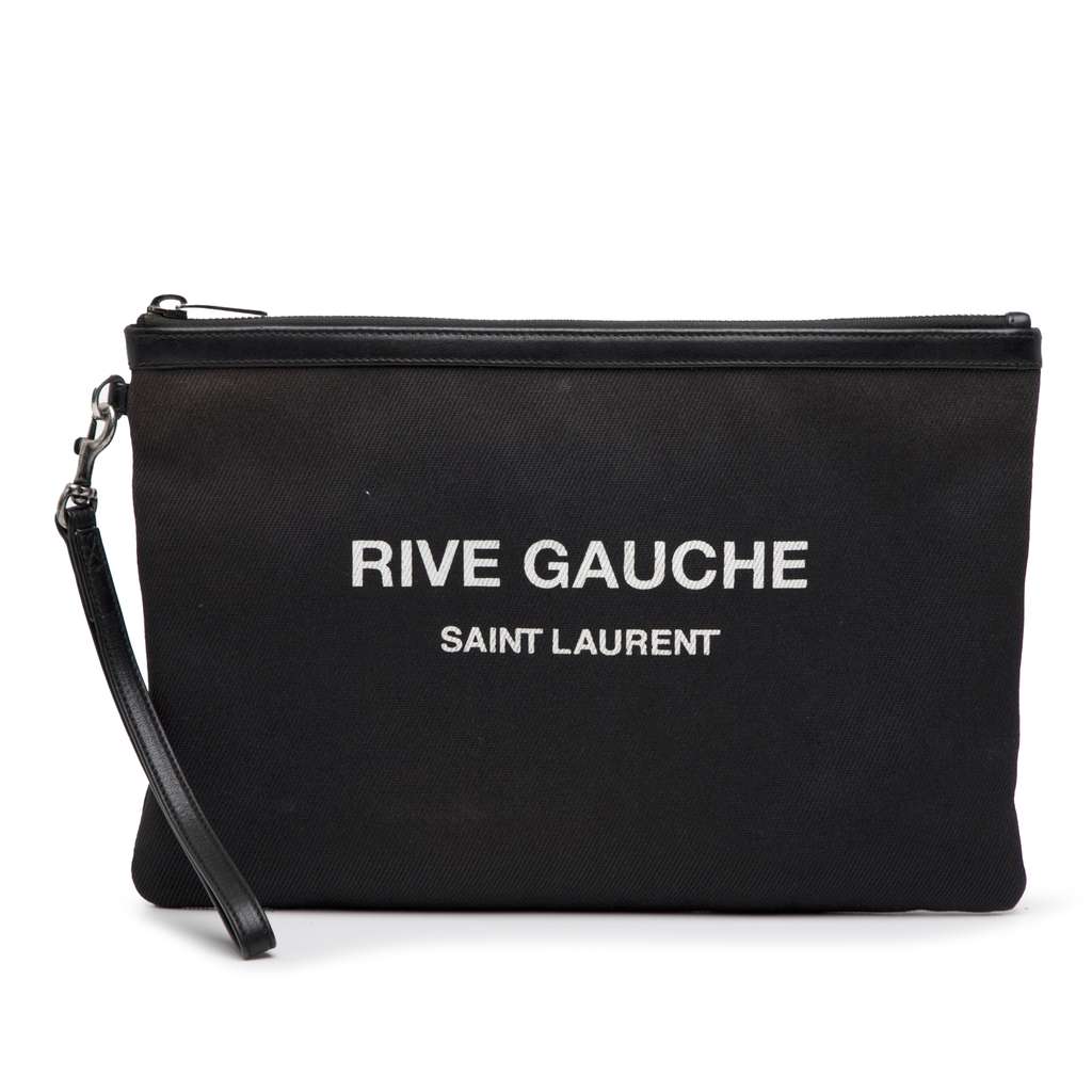 Saint Laurent Canvas Rive Gauche Clutch
