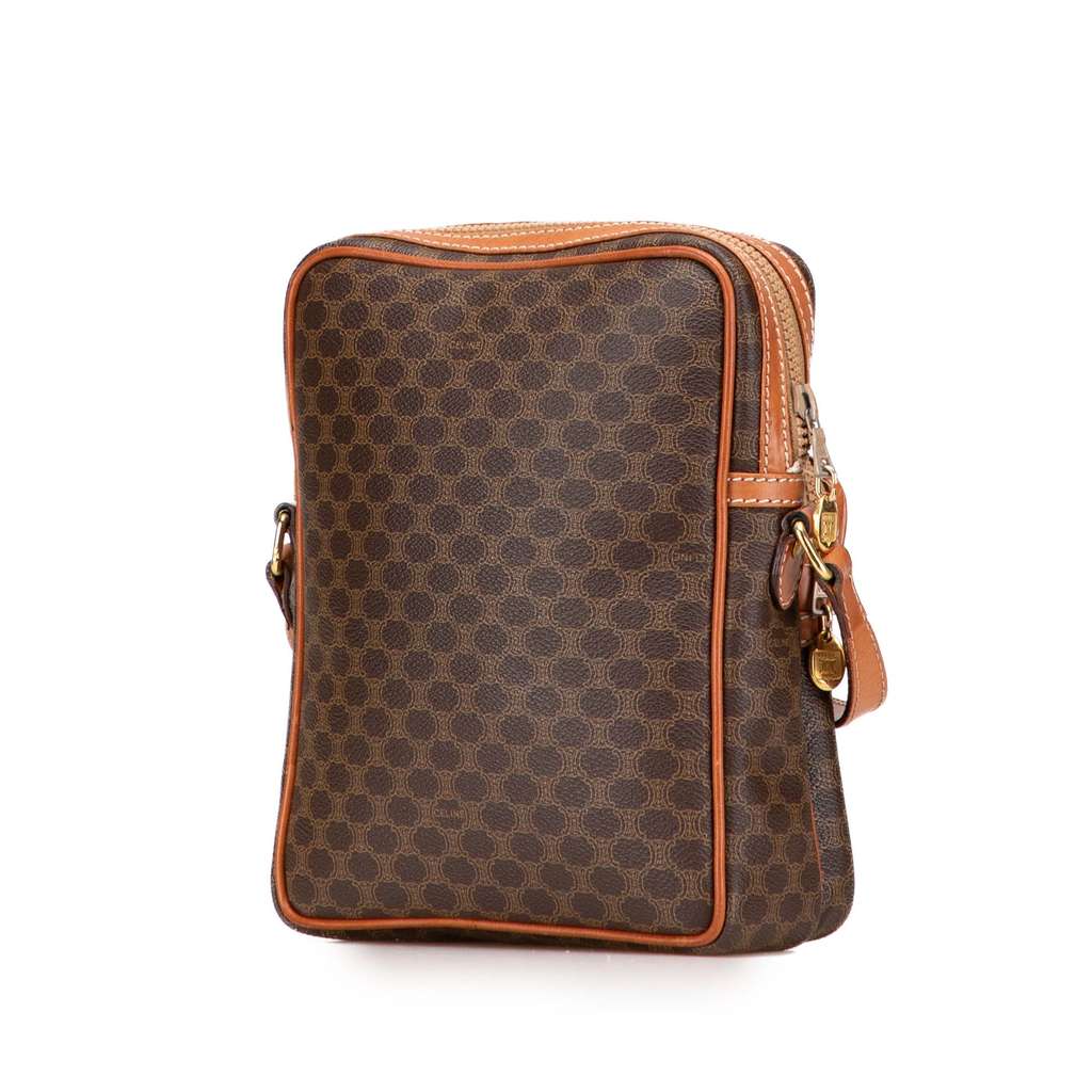 Celine Macadam Coated Canvas Crossbody - Back view