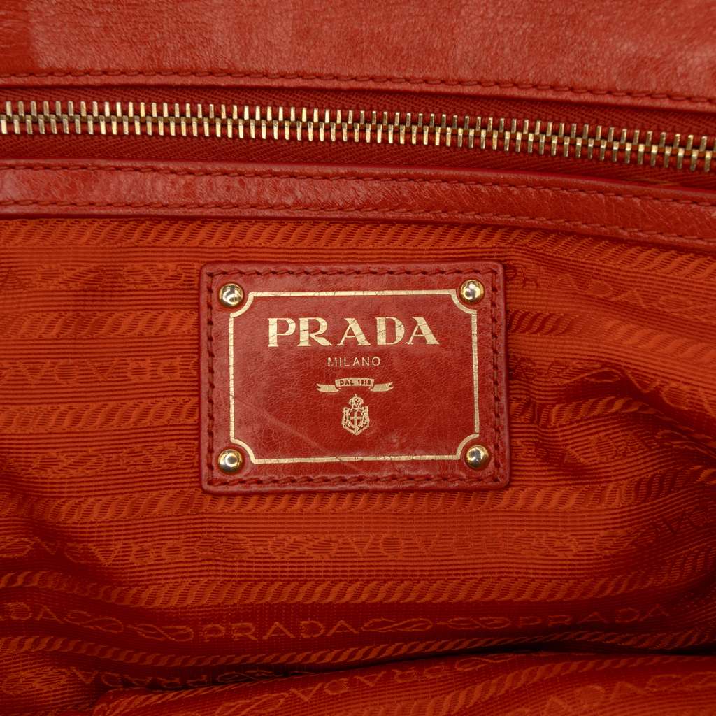 Prada Vitello Shine Bauletto Satchel - Side view