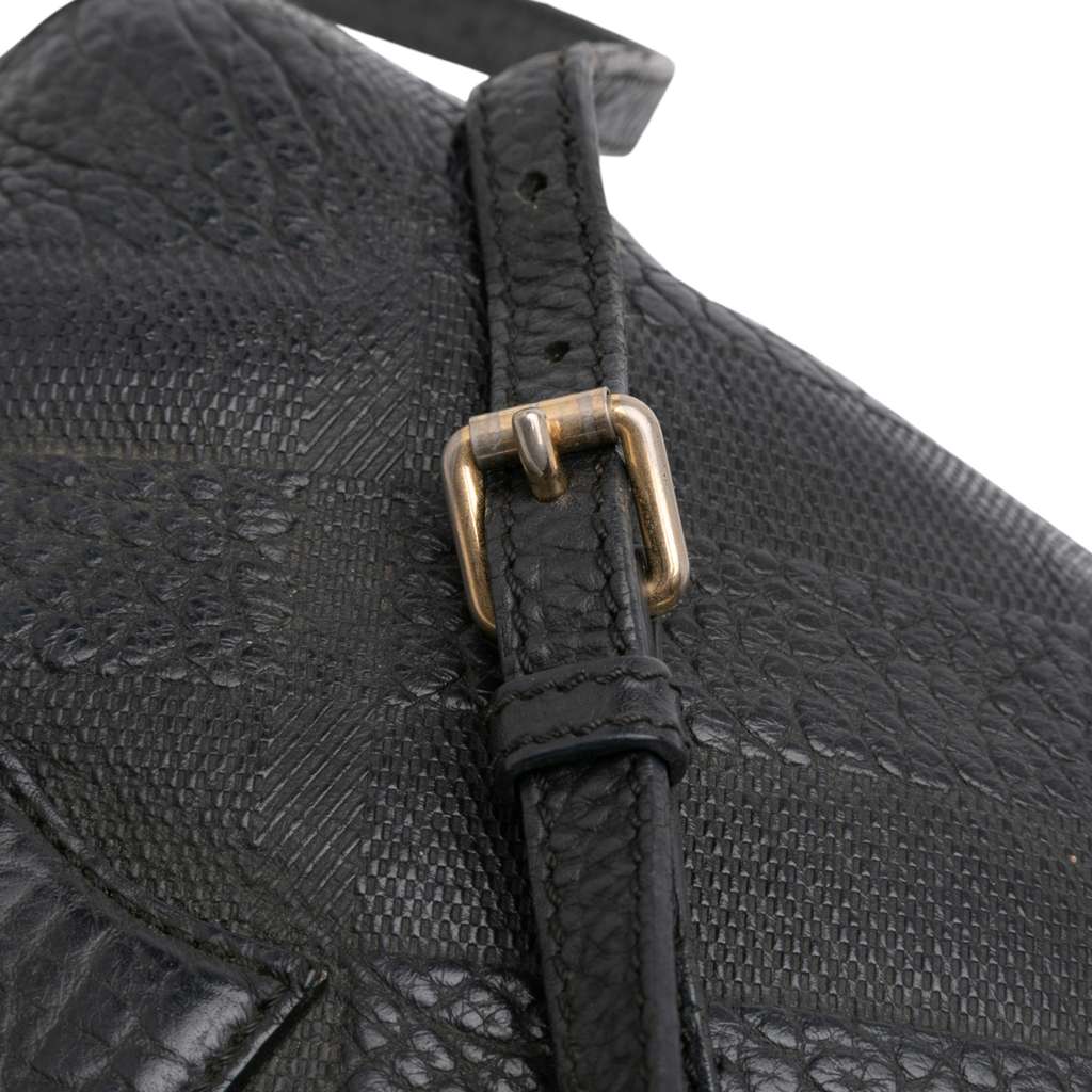 Burberry Small Heritage Grain Check Embossed Orchard Bowling Bag - Image 11