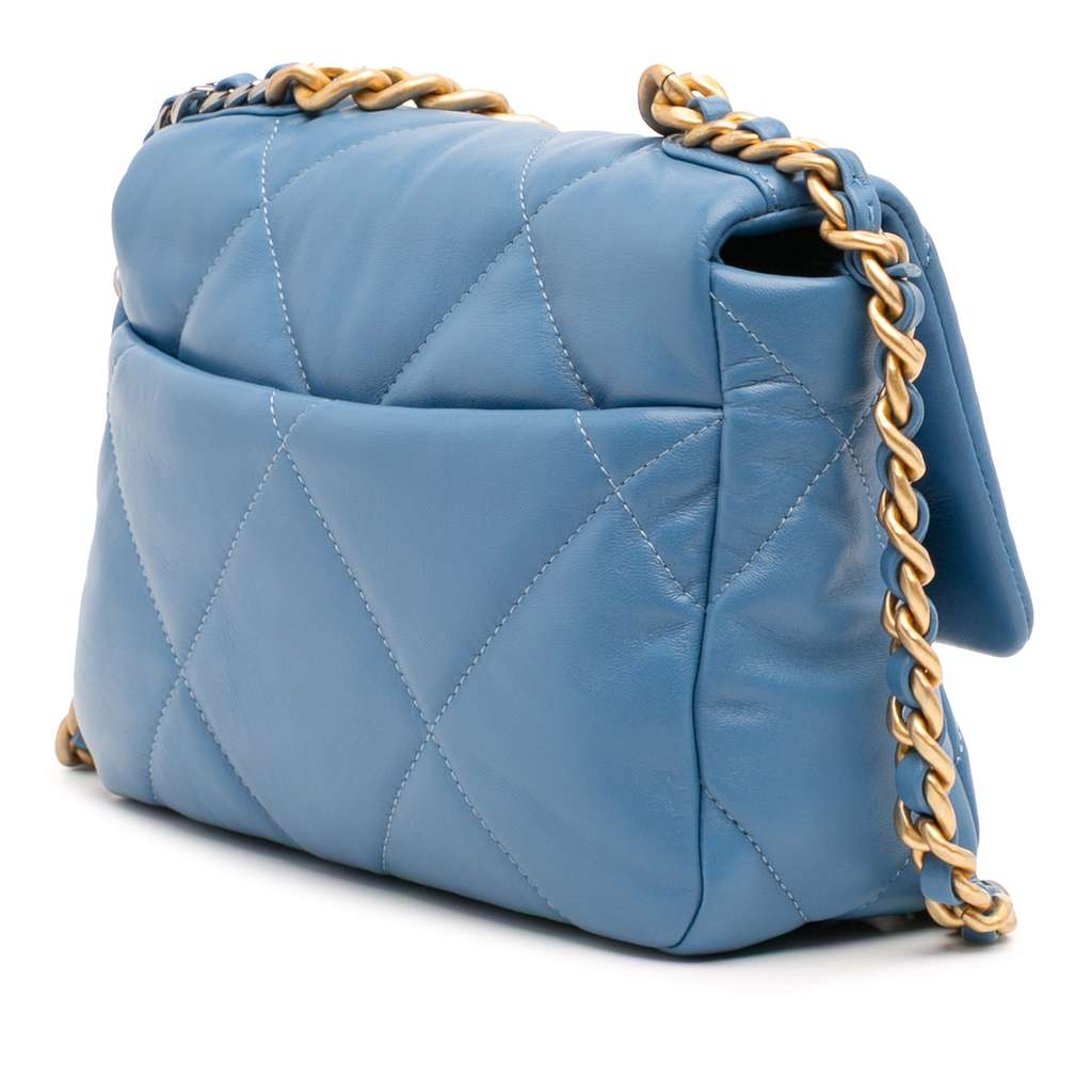 Chanel Medium Lambskin 19 Flap - Back view