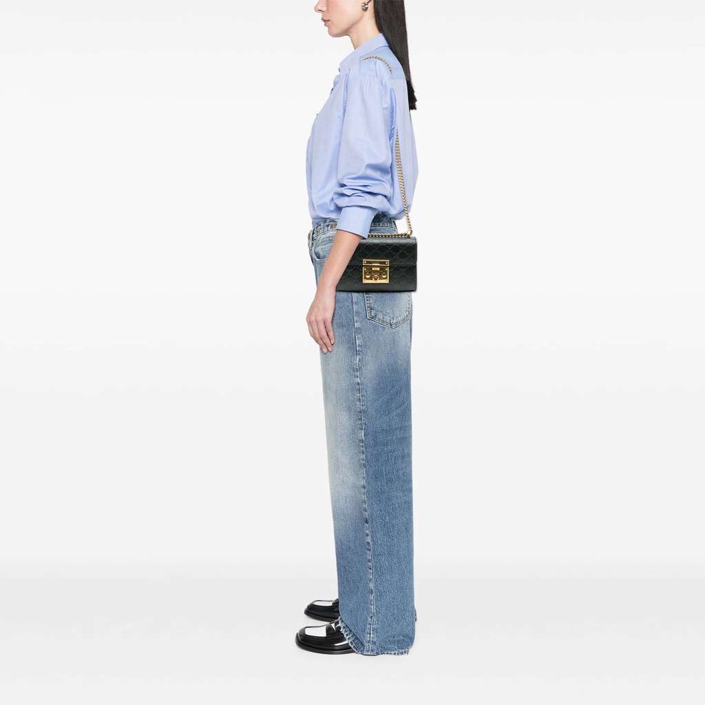 Gucci Small Guccissima Padlock Crossbody - Image 13