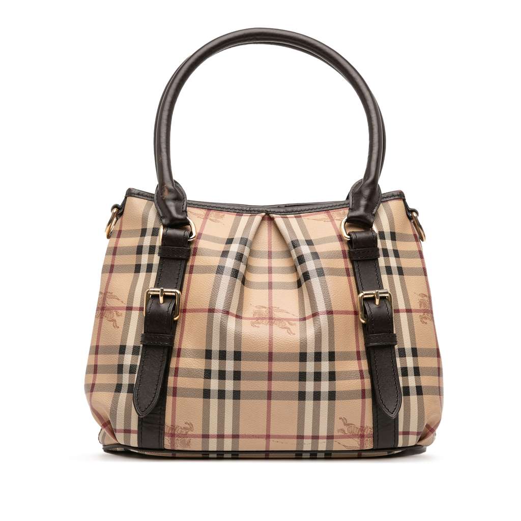Burberry Small Haymarket Check Coated Canvas Northfield Satchel