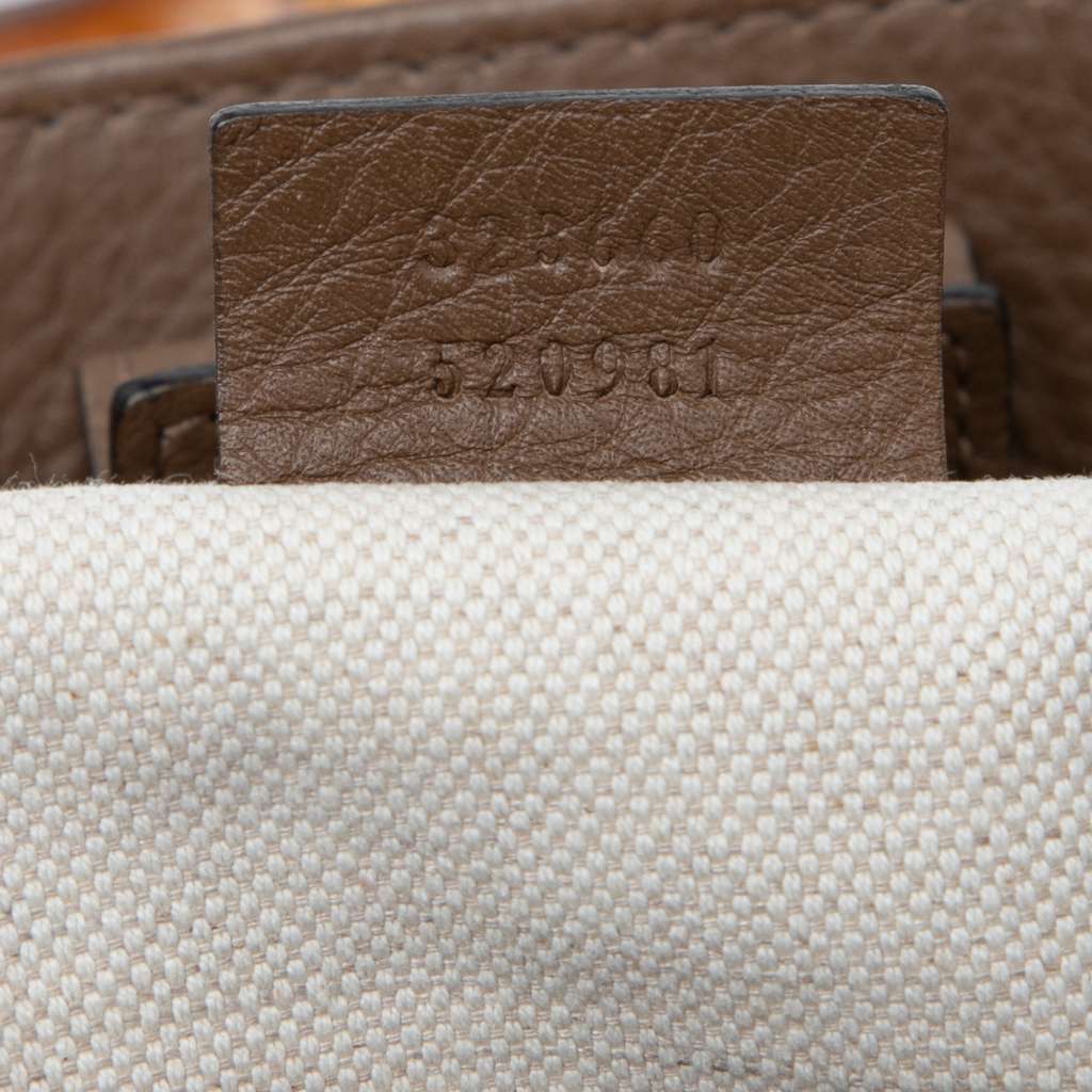 Gucci Medium Calfskin Bamboo Shopper Satchel - Detail 1