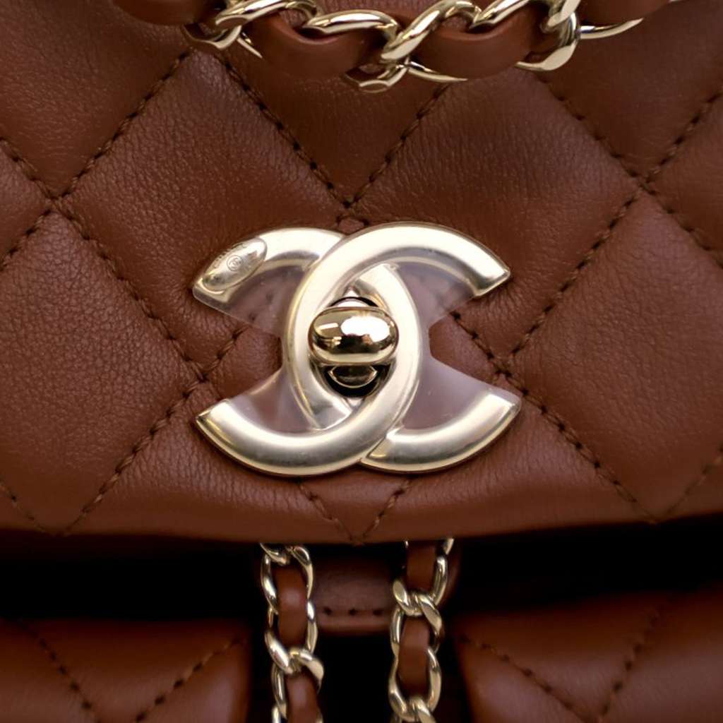 Chanel Small Quilted Calfskin Duma Pockets Drawstring Backpack - 5