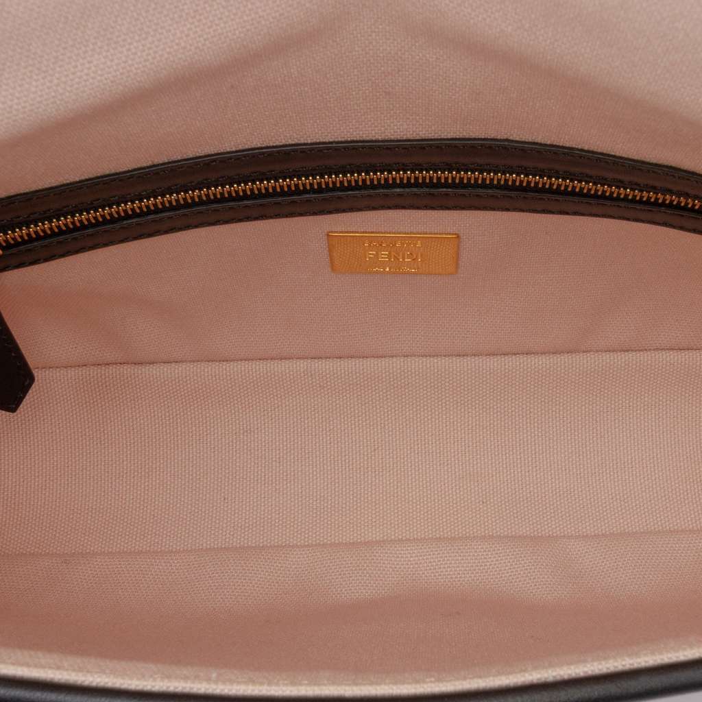 Fendi Zucca Embroidered Canvas Baguette Satchel - 4