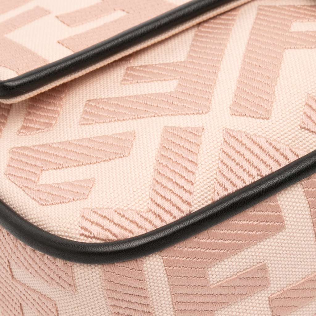Fendi Zucca Embroidered Canvas Baguette Satchel - Detail 2