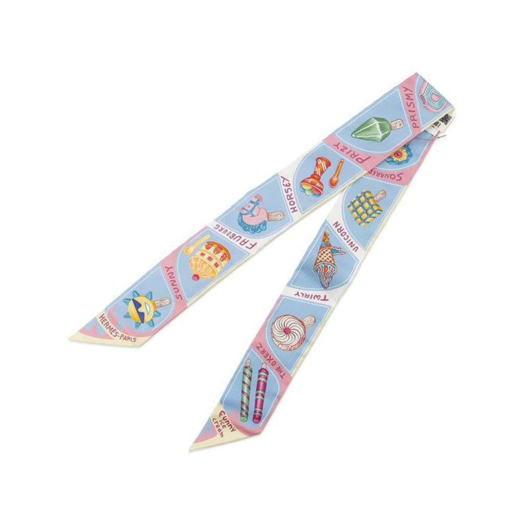 Hermès Funny Ice Cream Silk Twilly Scarf - 4
