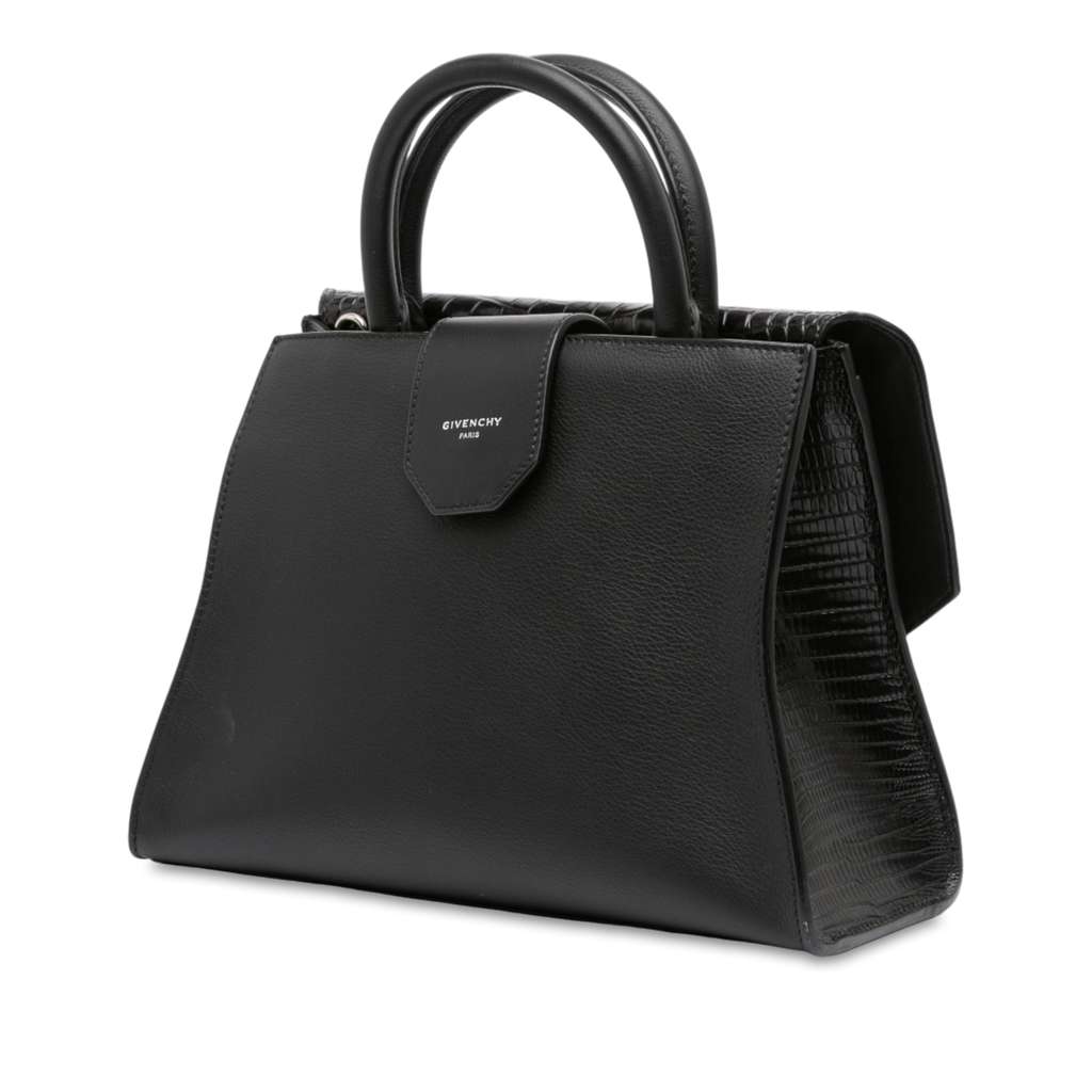 Givenchy Croc Embossed Calfskin Obsedia Satchel - Back view