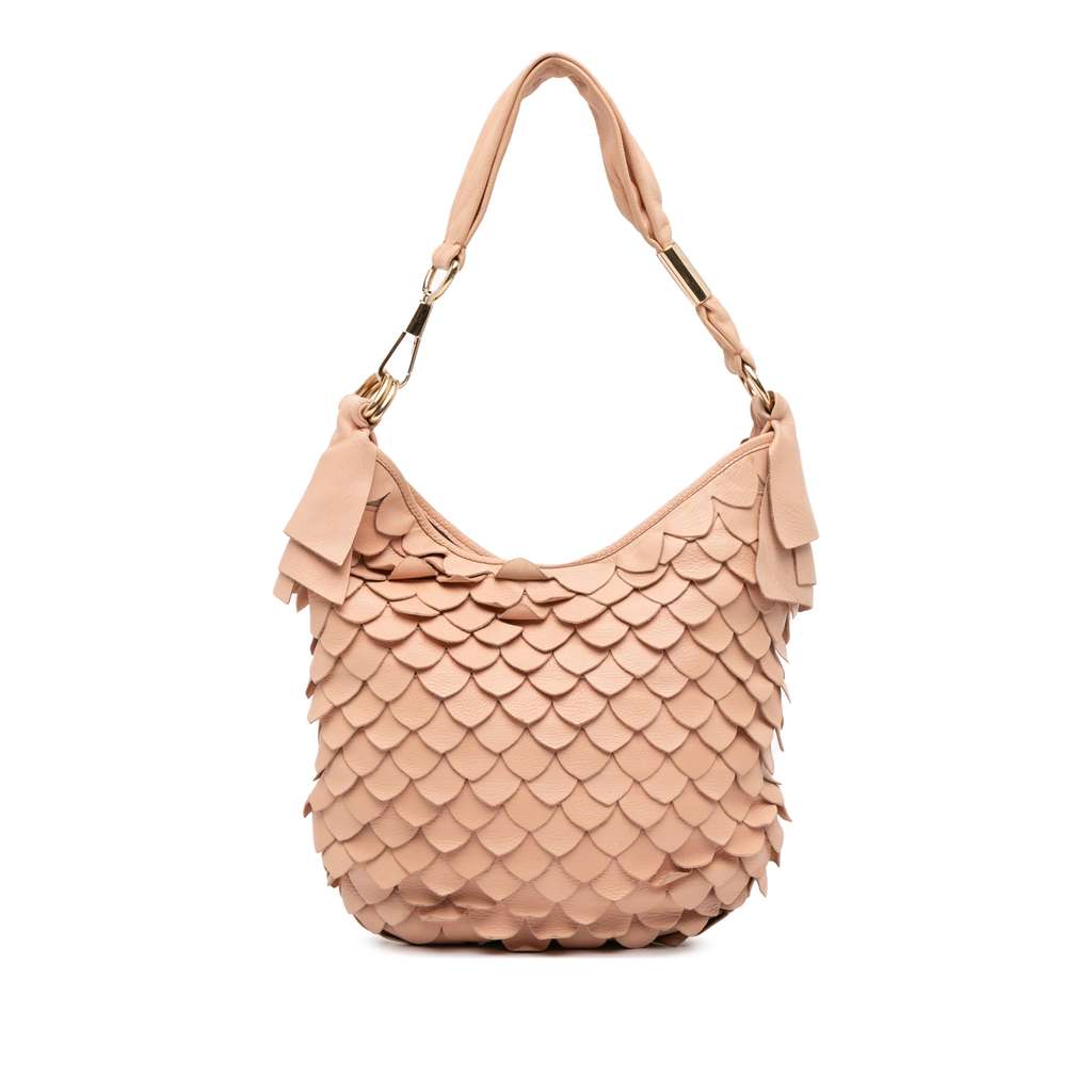 Saint Laurent Leather St Tropez Fish Scale Hobo