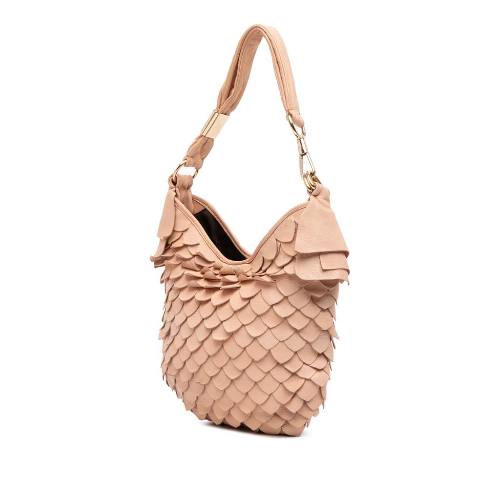 Saint Laurent Leather St Tropez Fish Scale Hobo - Back view