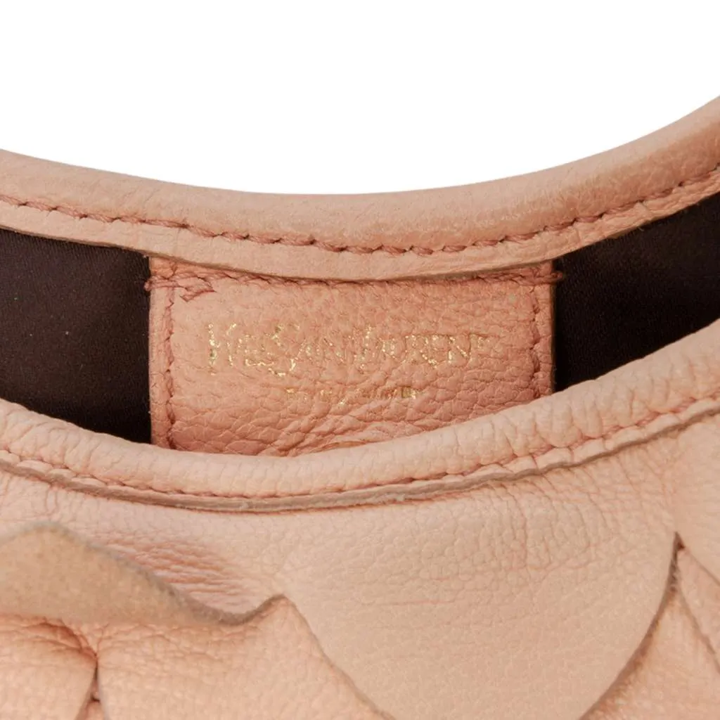 Saint Laurent Leather St Tropez Fish Scale Hobo Pink Leather Good - Box View