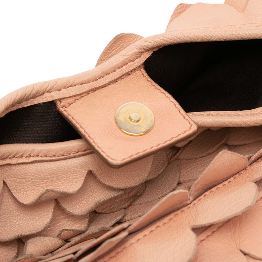 Saint Laurent Leather St Tropez Fish Scale Hobo - Image 10