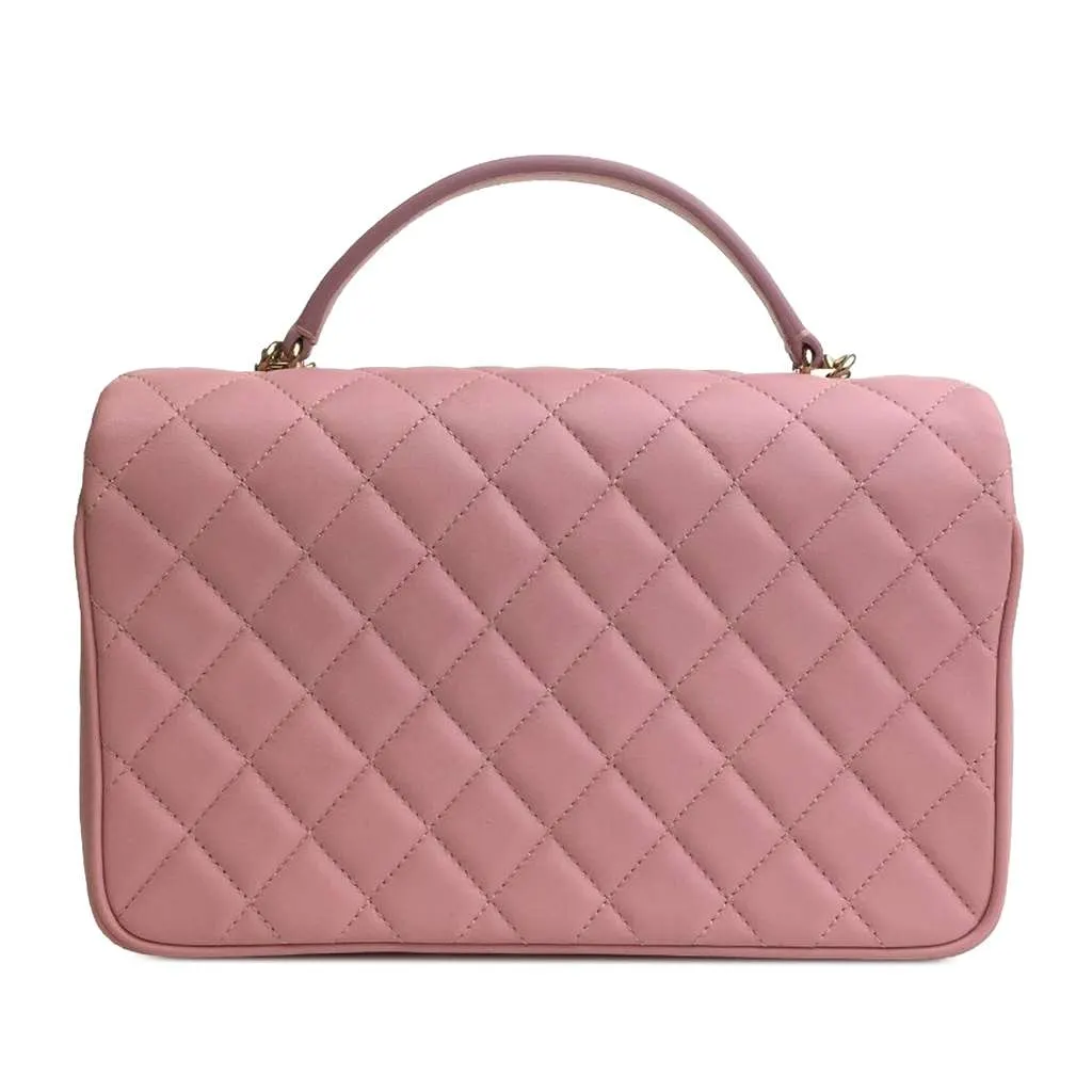 Chanel Small Lambskin Citizen Chic Flap Pink Leather Good - Back View
