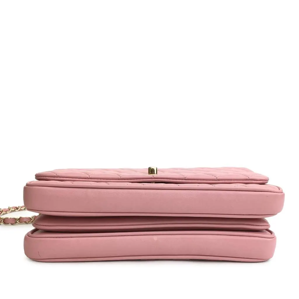 Chanel Small Lambskin Citizen Chic Flap Pink Leather Good - Inside View