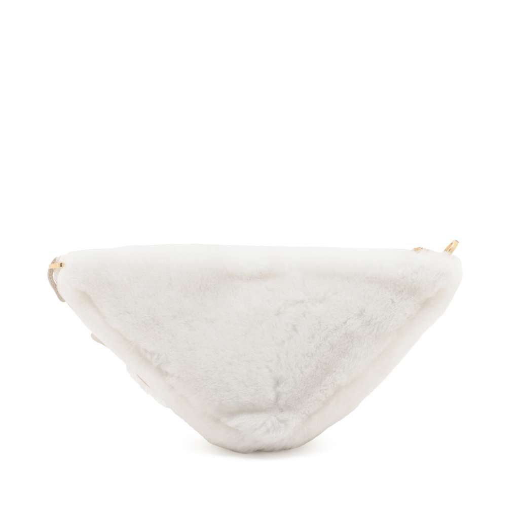 Prada Mini Shearling Triangle Satchel - 2