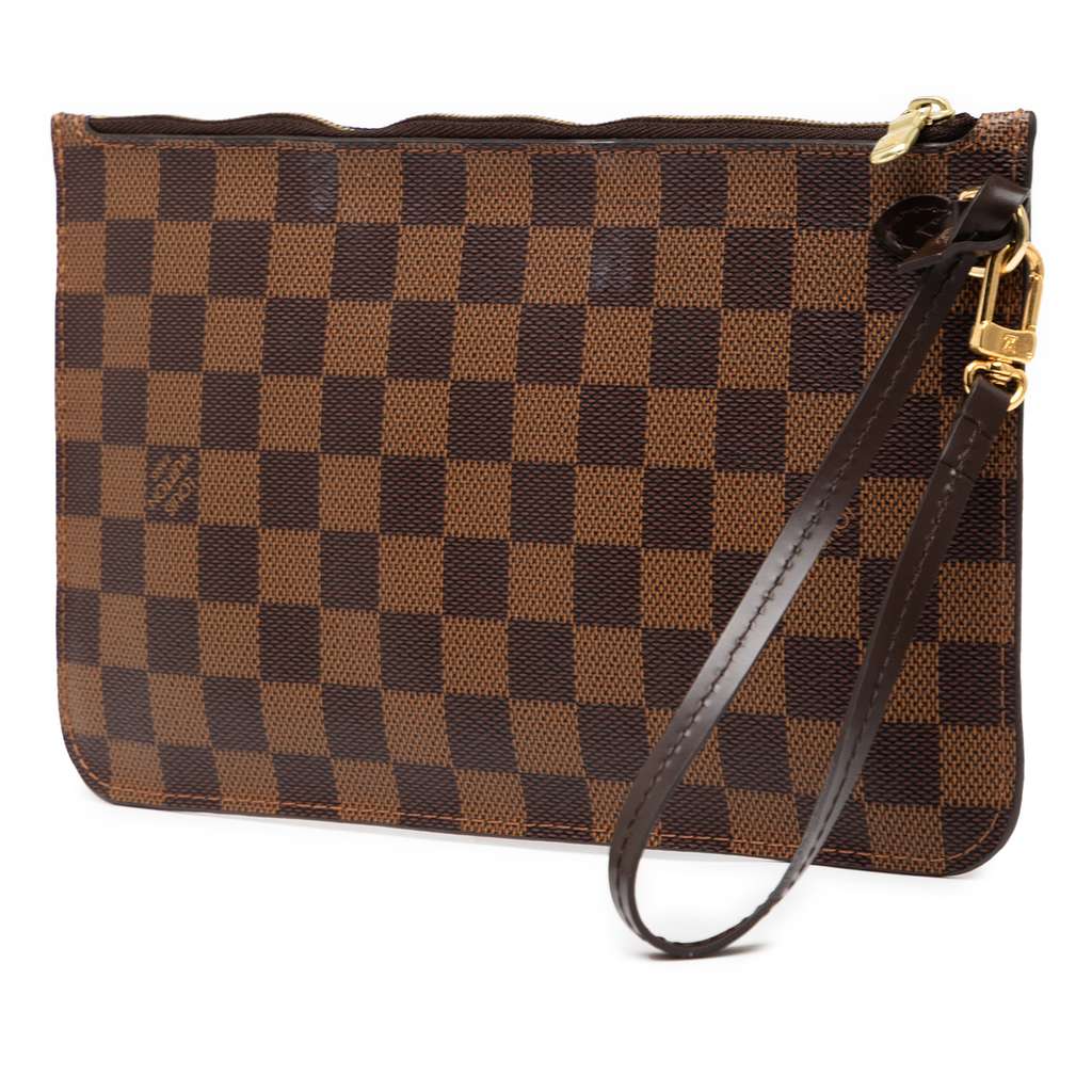 Louis Vuitton Damier Ebene Neverfull Pouch MM - Back view