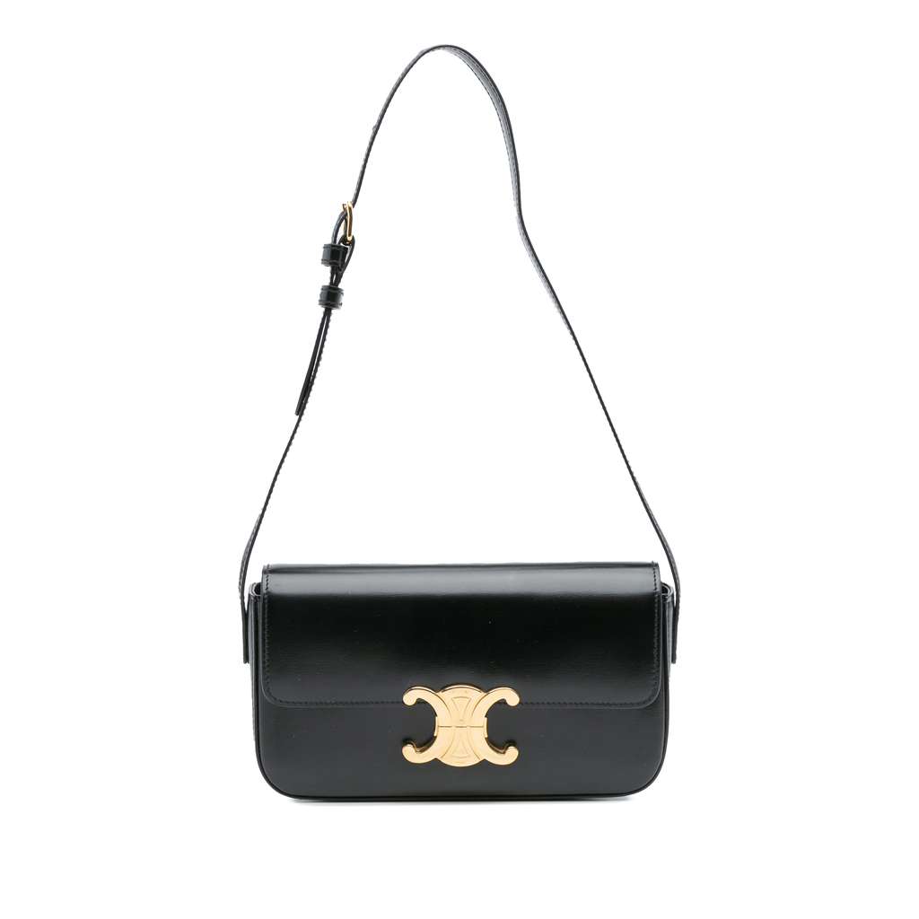 Celine Shiny Calfskin Claude Shoulder Bag