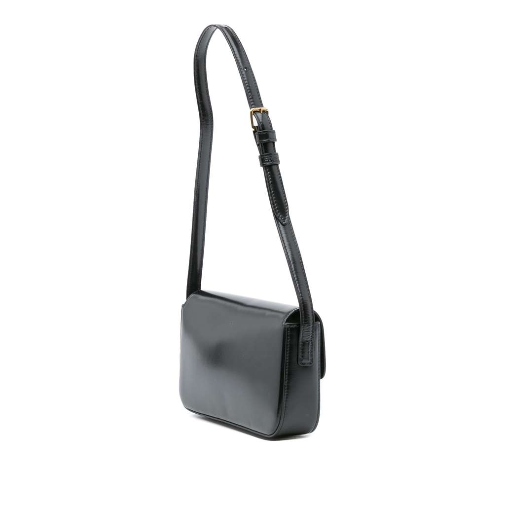 Celine Shiny Calfskin Claude Shoulder Bag - Back view