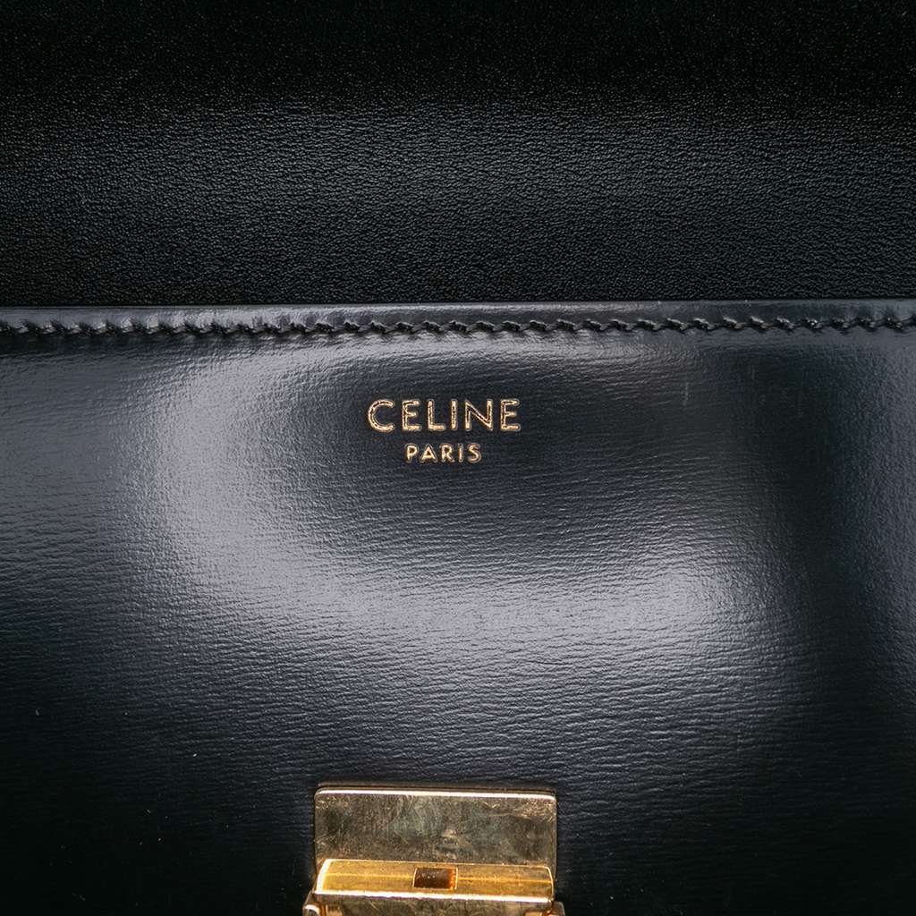 Celine Shiny Calfskin Claude Shoulder Bag - Side view