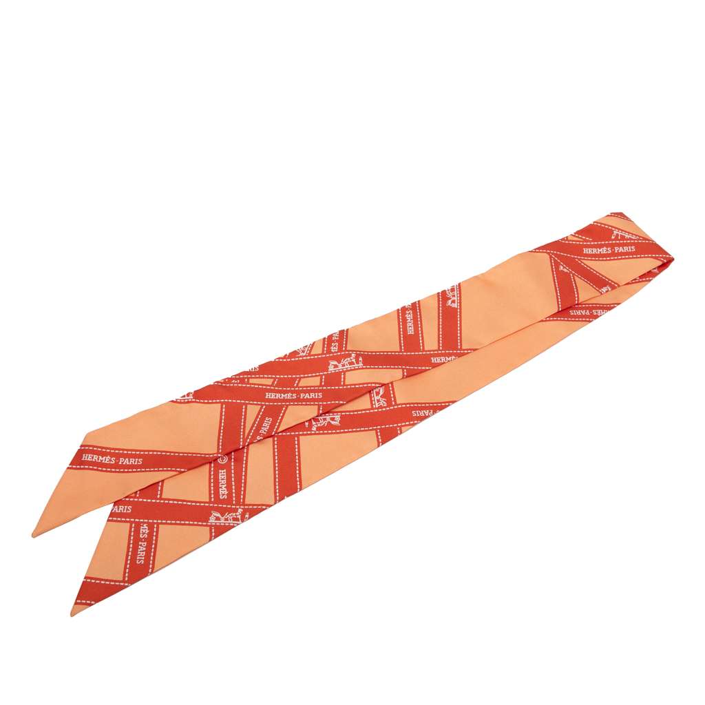 Hermès Bolduc Silk Twilly Scarf
