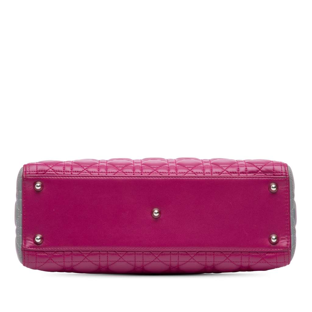 Dior Large Bicolor Lambskin Cannage Lady Dior - Image 6