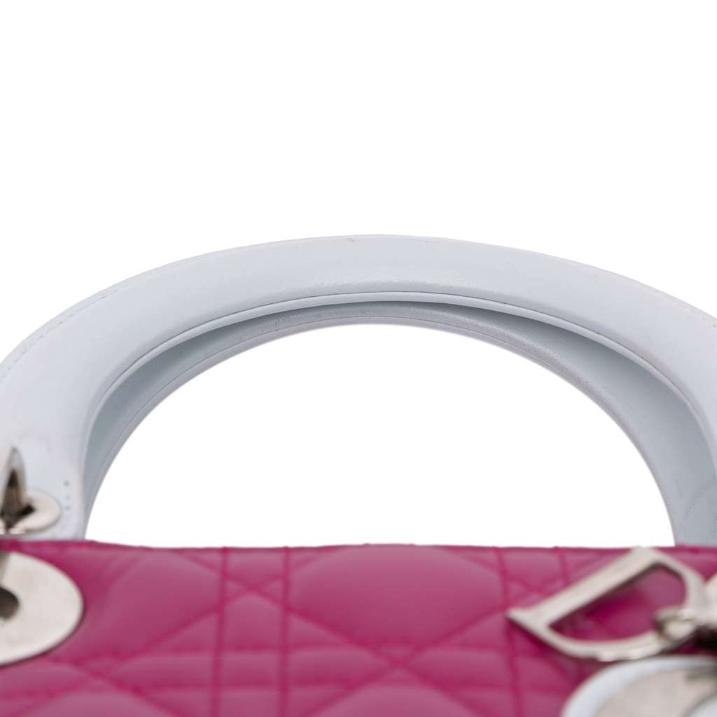 Dior Large Bicolor Lambskin Cannage Lady Dior - Image 12