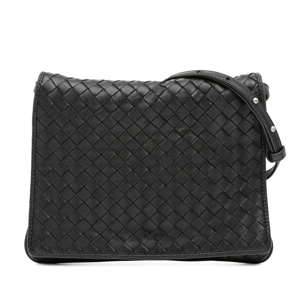 Bottega Veneta Nappa Intrecciato Flap Crossbody