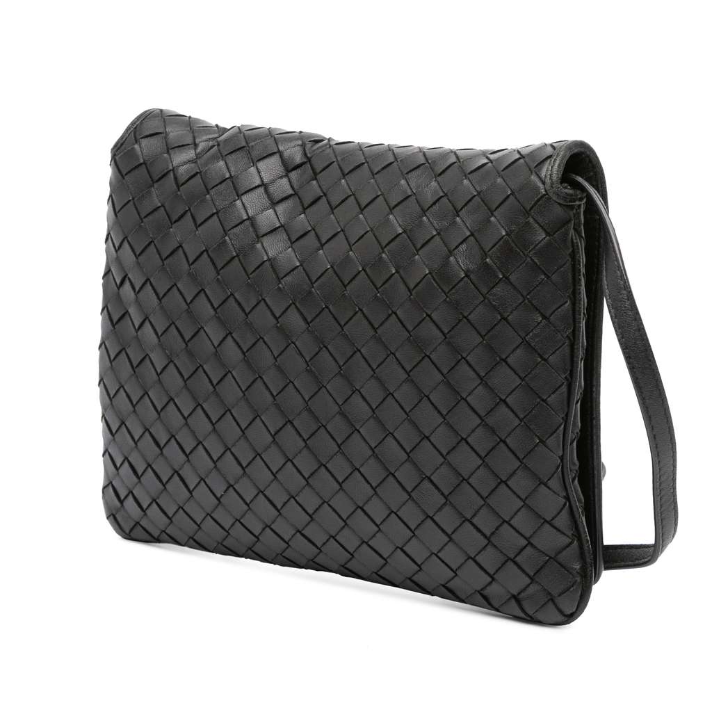 Bottega Veneta Nappa Intrecciato Flap Crossbody - Back view