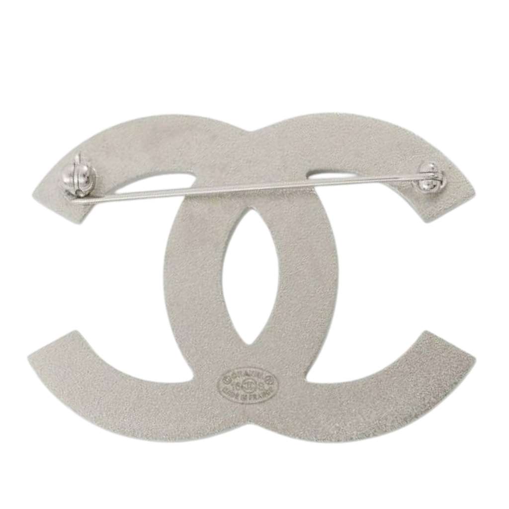 Chanel Enamel CC Striped Logo Brooch - 3