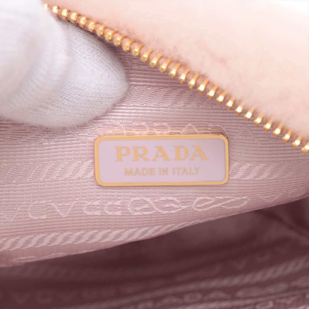 Prada Mini Shearling Triangle Satchel - 4
