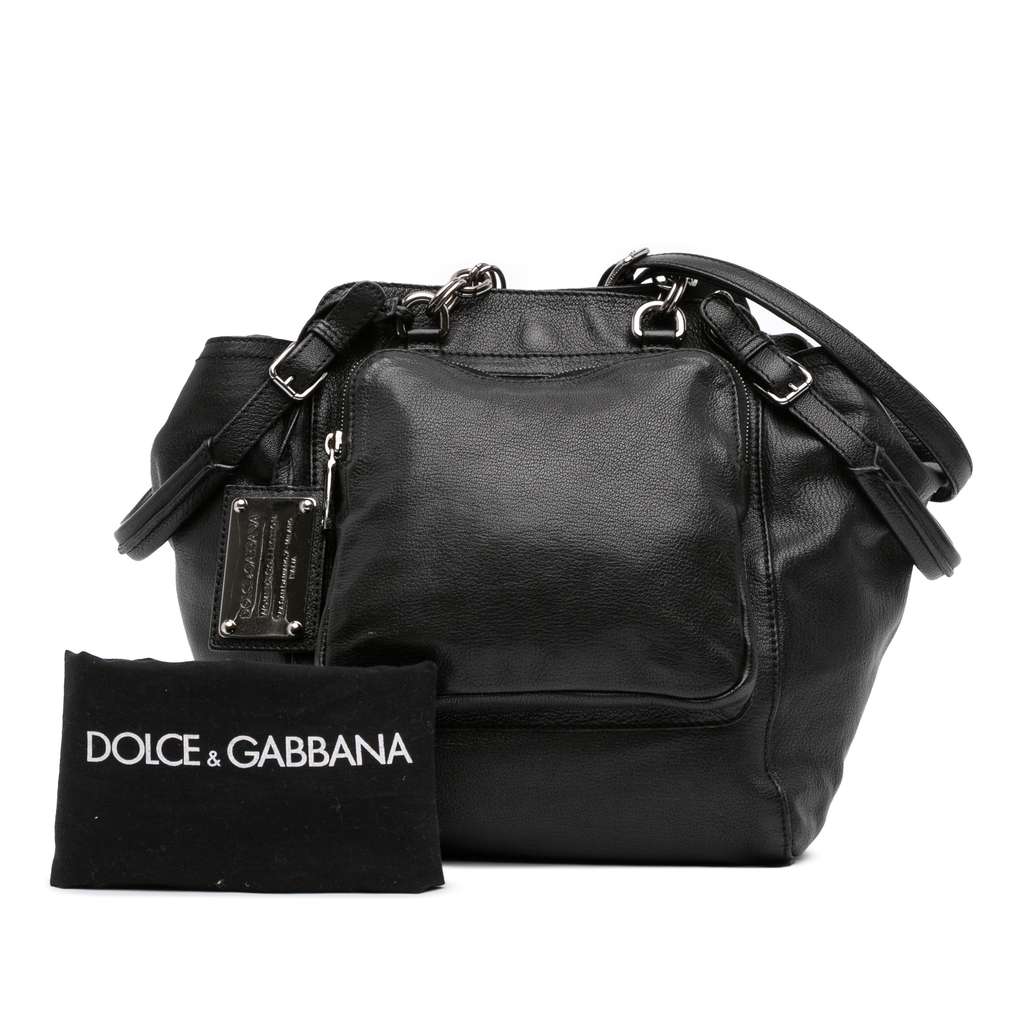Dolce & Gabbana Leather Miss Pocket Satchel - Image 13