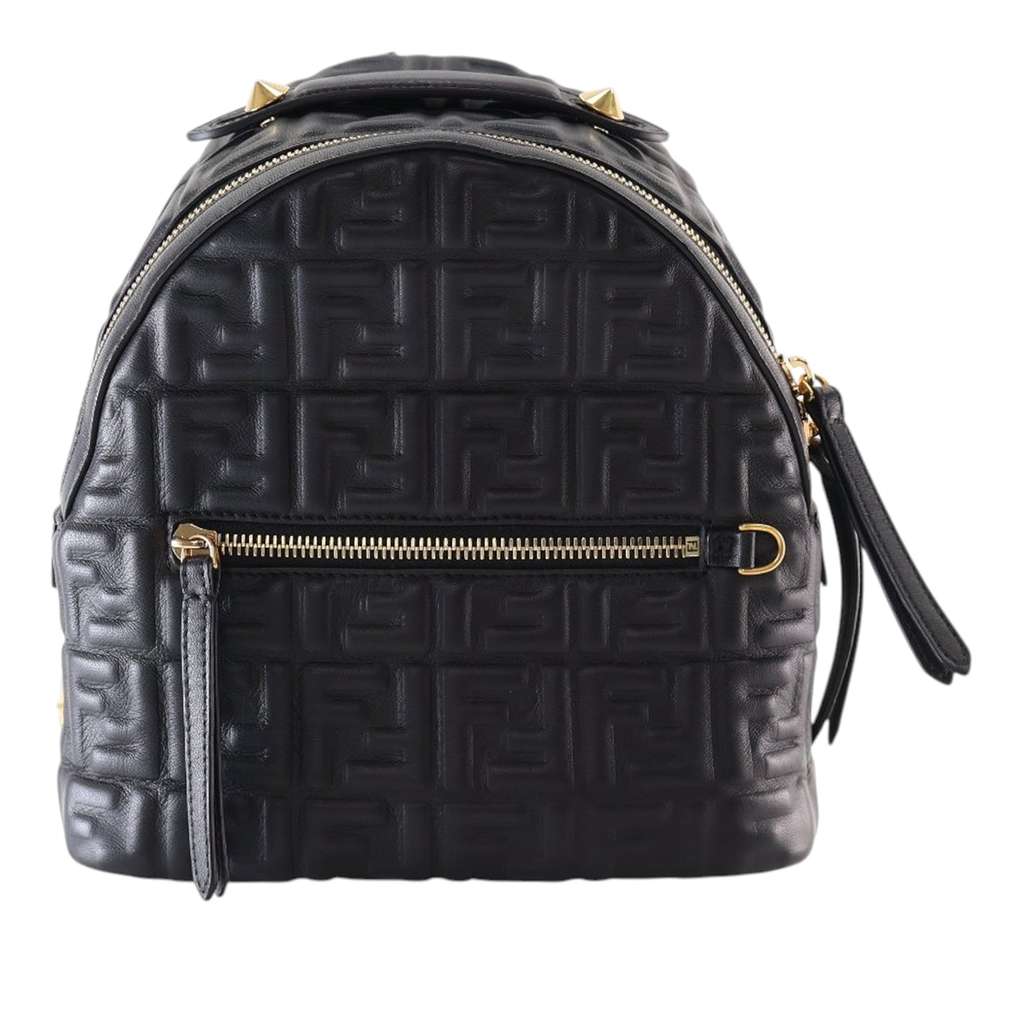 Fendi Mini Zucca Embossed Nappa By The Way Backpack