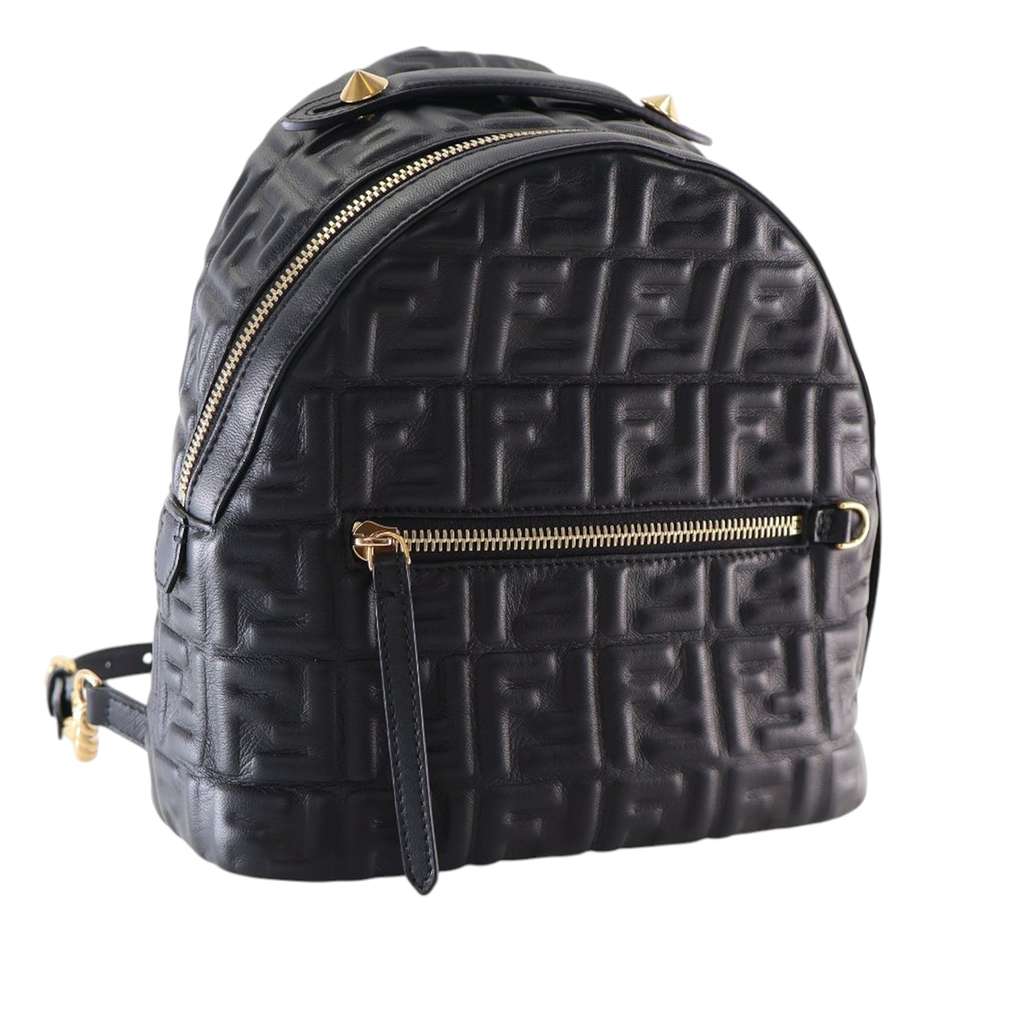 Fendi Mini Zucca Embossed Nappa By The Way Backpack - Back view