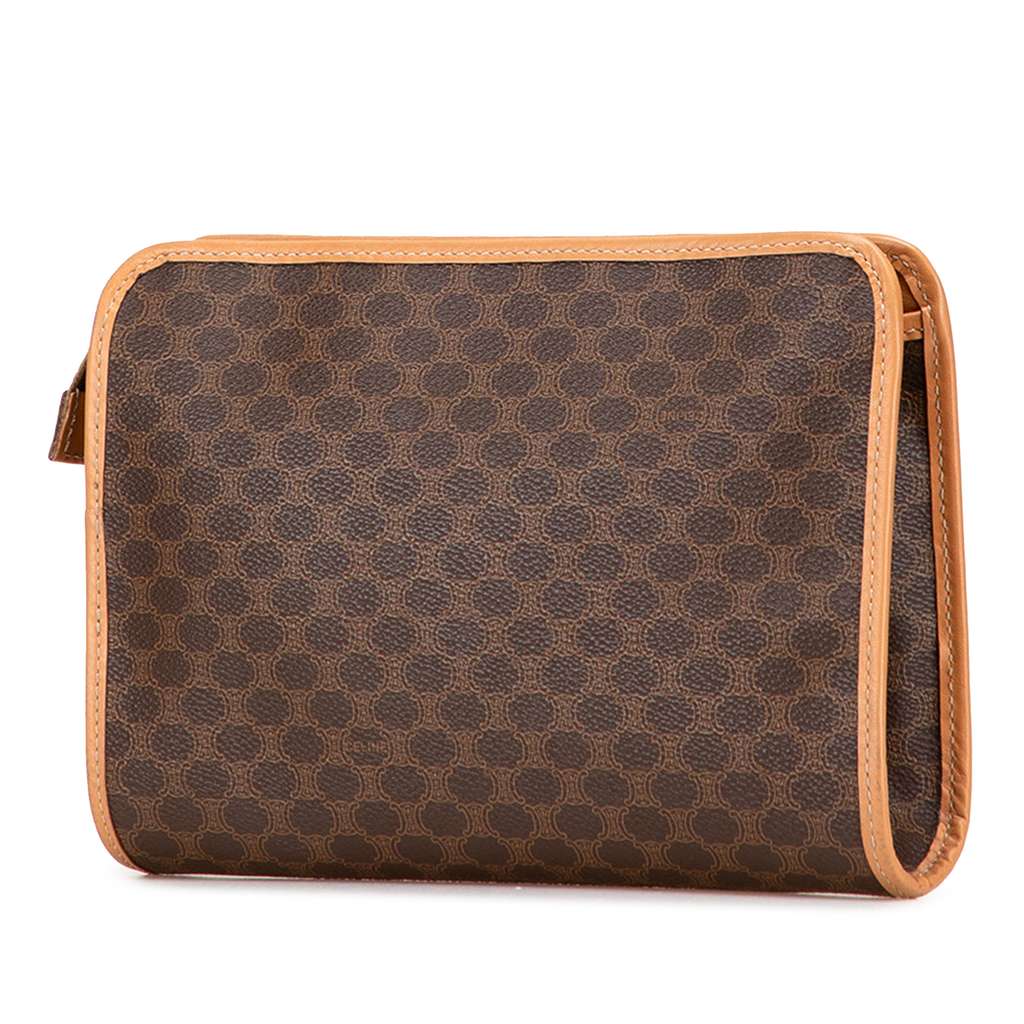 Celine Macadam Coated Canvas Clutch - Back view