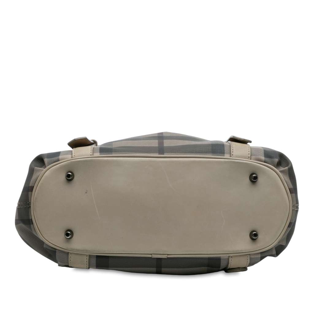 Burberry Smoke Check Coated Canvas Northfield Satchel - Image 6