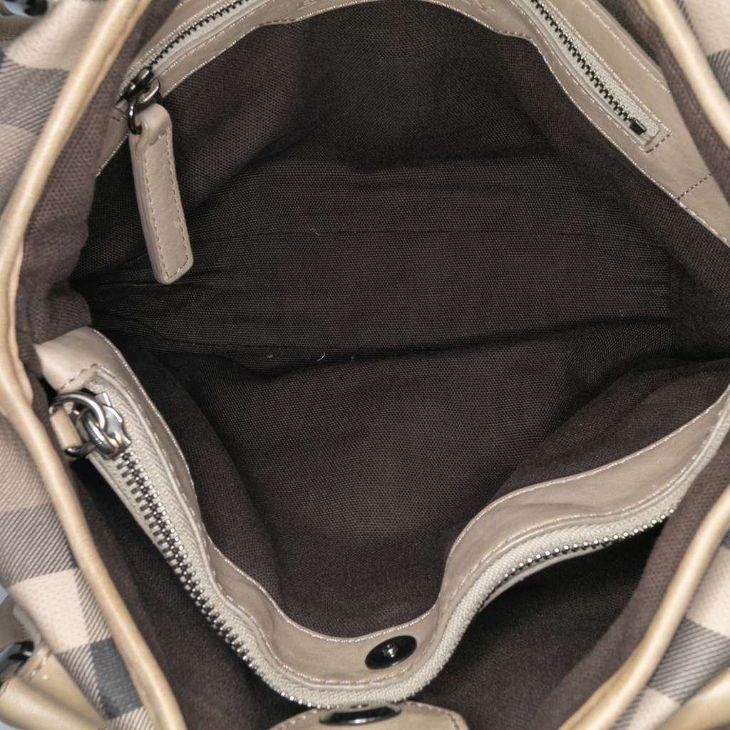 Burberry Smoke Check Coated Canvas Northfield Satchel - 4