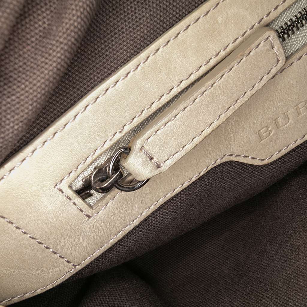 Burberry Smoke Check Coated Canvas Northfield Satchel - Side view