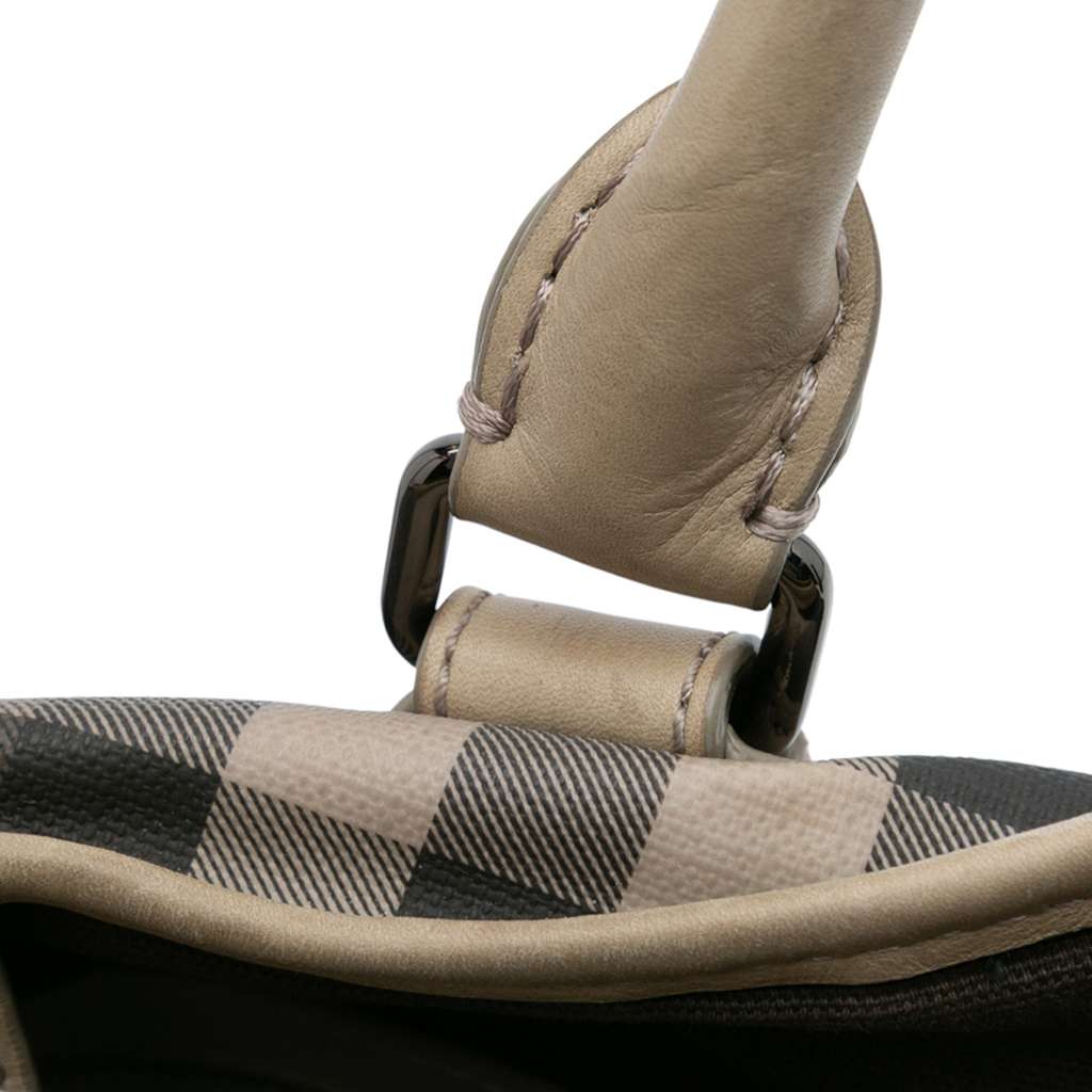 Burberry Smoke Check Coated Canvas Northfield Satchel - Image 11