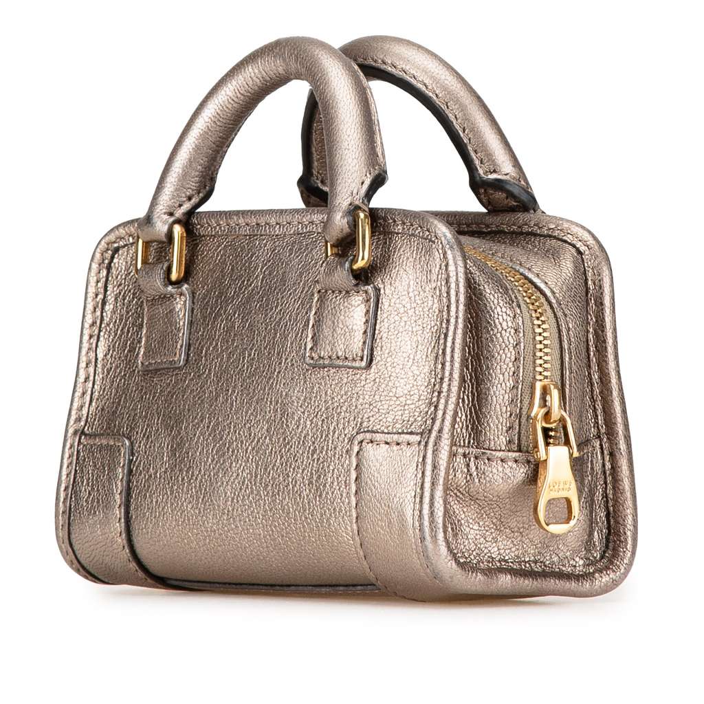 Loewe Micro Metallic Leather Amazona Satchel - Back view