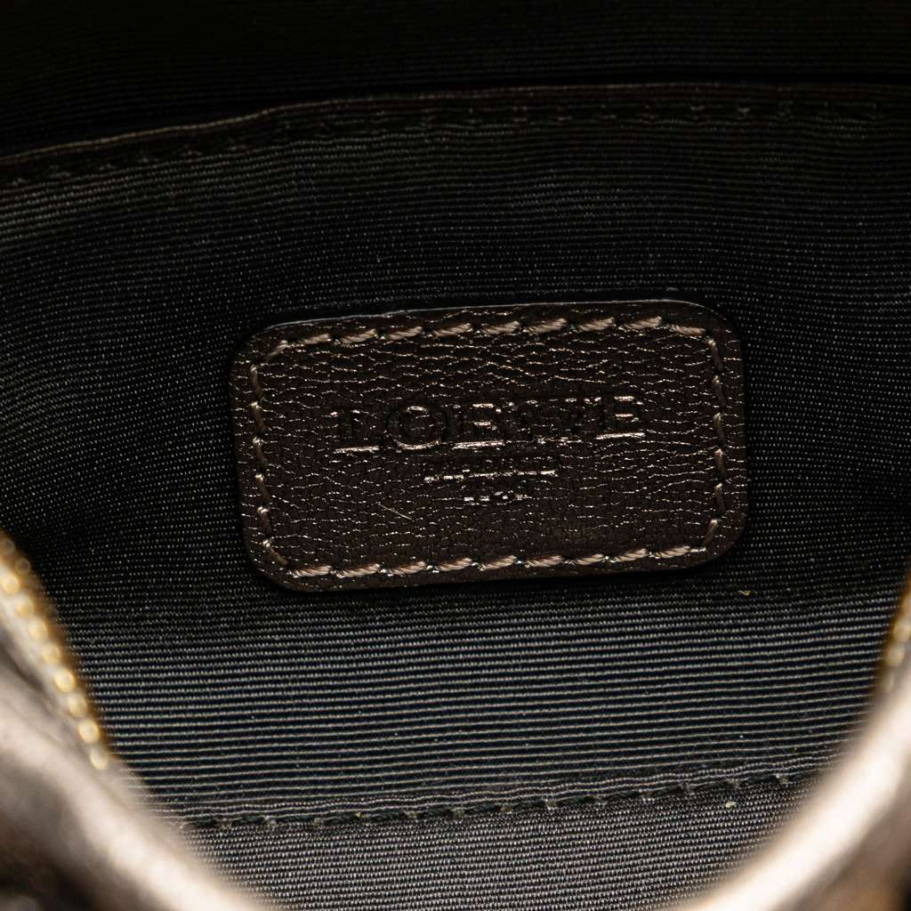 Loewe Micro Metallic Leather Amazona Satchel - Side view