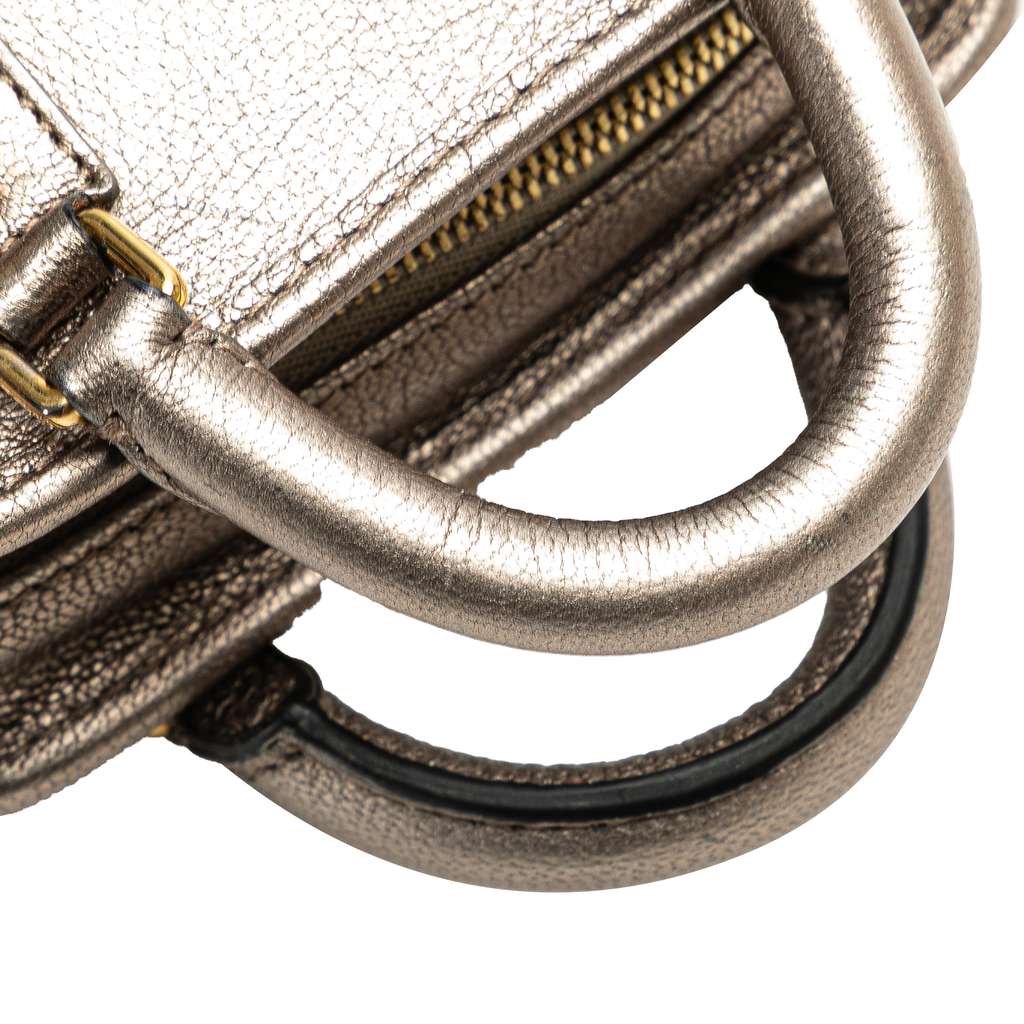 Loewe Micro Metallic Leather Amazona Satchel - Image 12