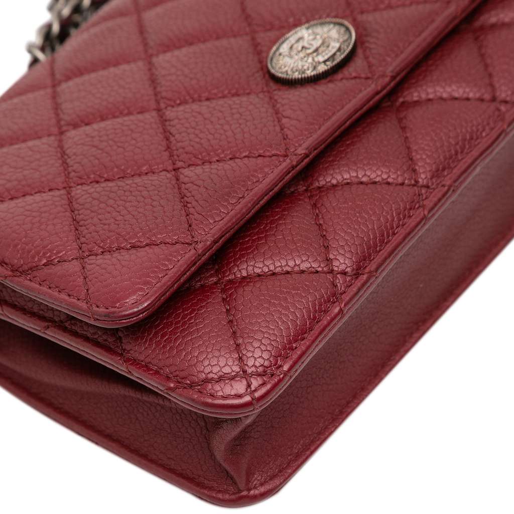Chanel CC Quilted Caviar Wallet on Chain - Image 13