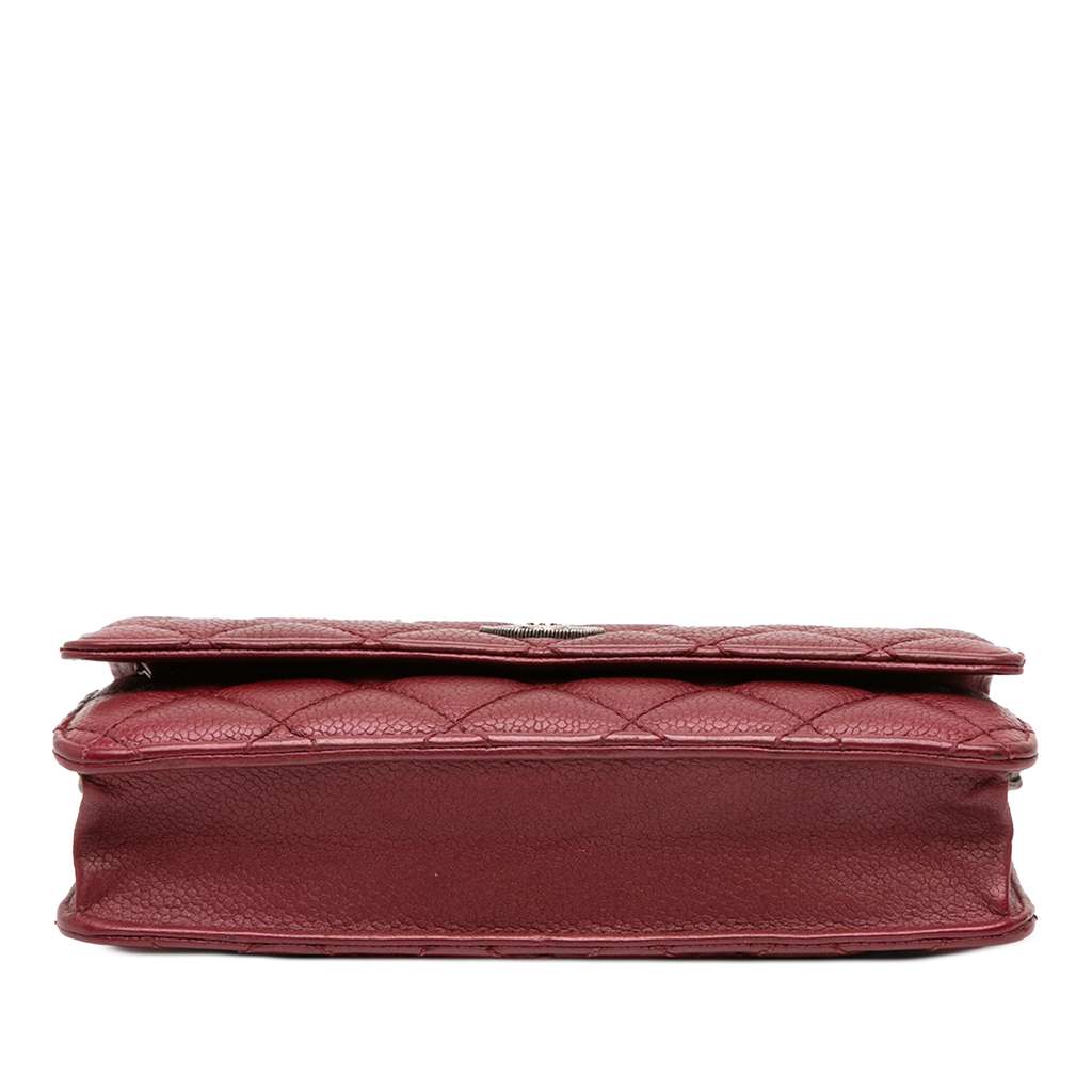 Chanel CC Quilted Caviar Wallet on Chain - Image 6